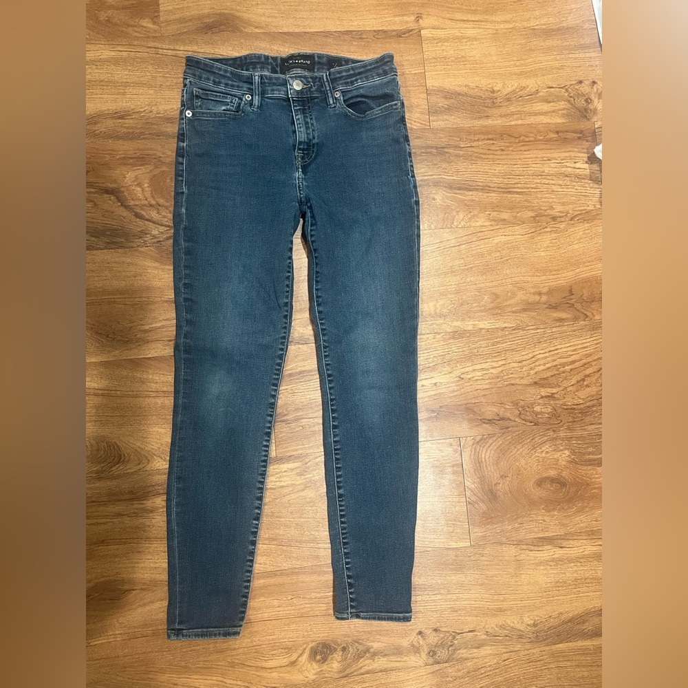 3/$15 Lucky Brand Dark Blue Women's AVA Skinny Jeans Size 27